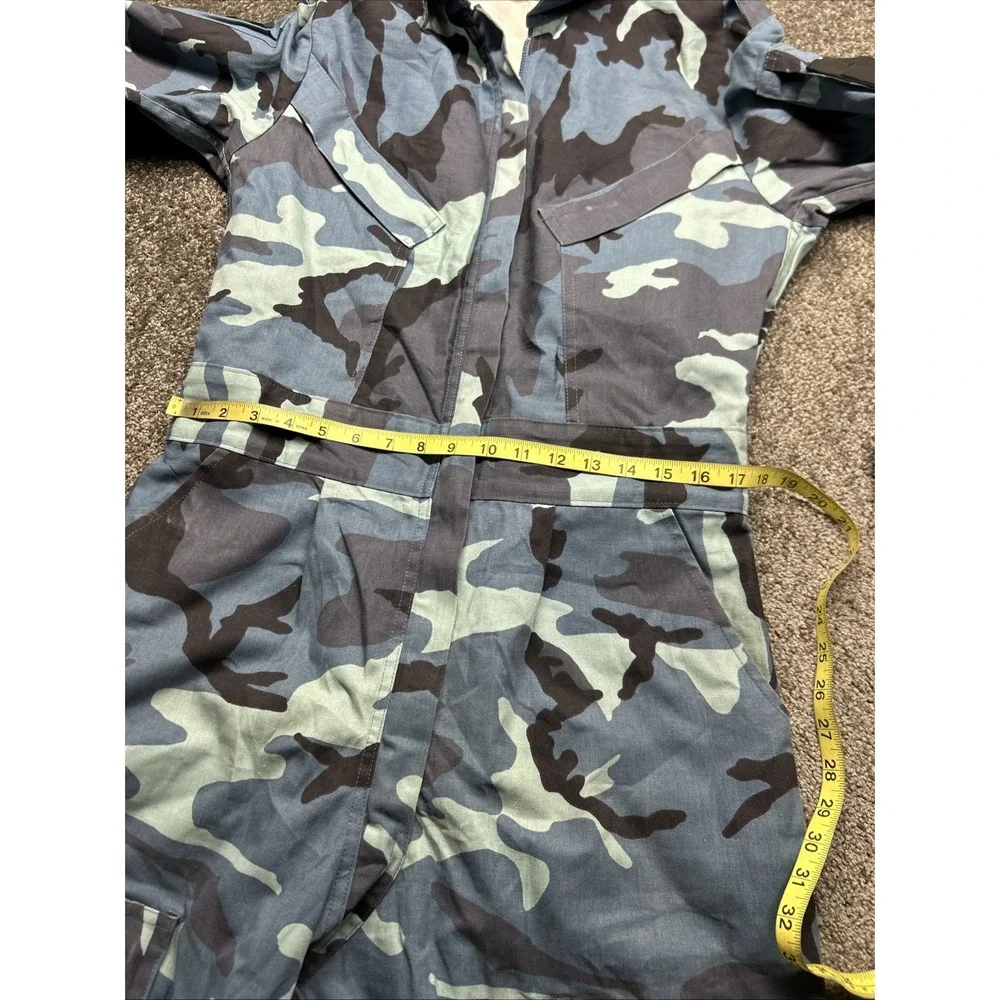 Flight Line Aviation Suit Coverall Mens Large Blue Camouflage Military Navy